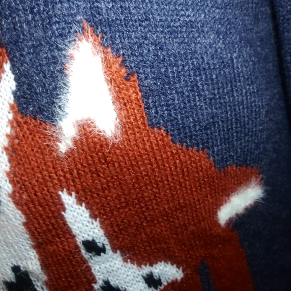 Motherhood Maternity Novelty Blue Momma Fox & Baby Maternity Sweater - Picture 5 of 10